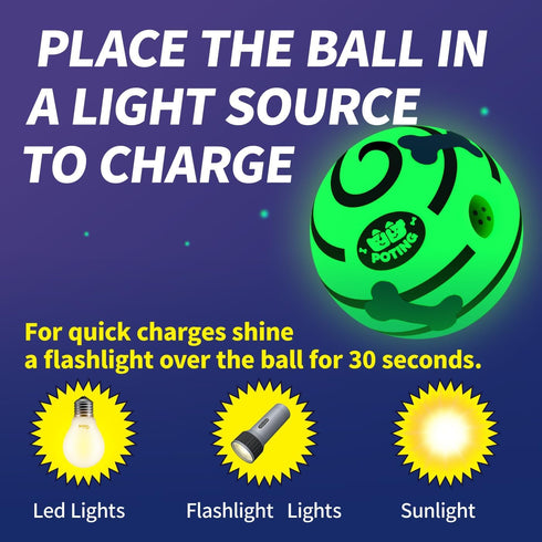 2 Pack, 3.14 inch Giggle Ball for Dogs Glowing Interactive Dog Toys Balls, Rolling Squeaky Toy for Large Medium Small