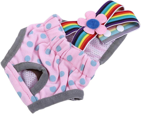 6Sizes Suspender(S/10) Washable Female Dog Diapers Underwear, Pet Sanitary Pants Cloth Diaper Nappy Covers Underwear