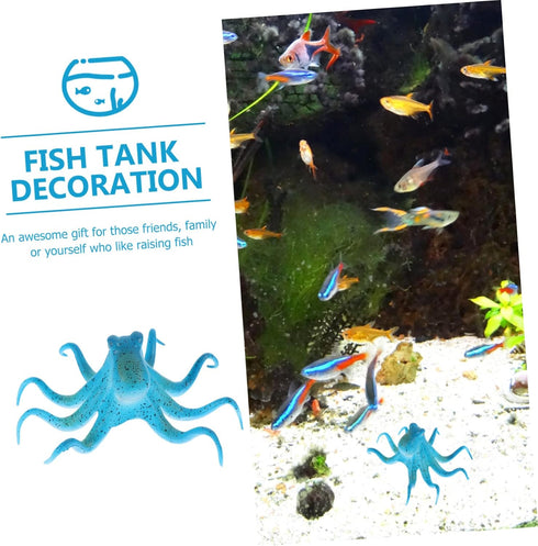 Fish Tank Landscaping Octopus - Glowing Aquarium Decorations for Ocean Office