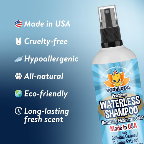 Bodhi Dog Waterless Shampoo, Natural Dry Shampoo for Dogs or Cats, Neutralizes Pet Odor, No Rinse Required (Oatmeal and