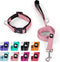 IVY&LANE Adjustable Reflective Dog Collar and Leash Set, Neoprene Padded for Small Medium Large Dogs, 5FT Nylon Leash