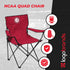 NCAA Portable Quad Folding Chair - Black Tailgate Chair with Armrests & Cup Holder