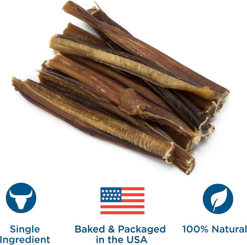 Best Bully Sticks 6 Inch All-Natural Thin Bully Sticks for Dogs - 24 Pack, 100% Grass-Fed Beef, Grain and Rawhide Free