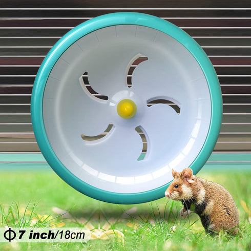 Hamster Wheel, Super Silent Hamster Exercise Wheel, Adjustable Stand, Quiet Hamster Wheel, 7 Inch Blue