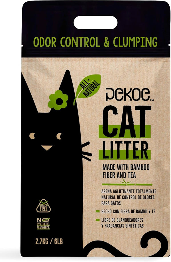 PeKoe All-Natural Odor Control & Clumping Cat Litter, 6-lb Bag (Pack of 1)