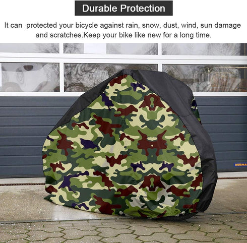 Roctee Waterproof Bicycle Cover for Mountain & Road Bikes, 78.7''(L) * 27.6''(W) * 43.3''(H) with Storage Bag (Black &