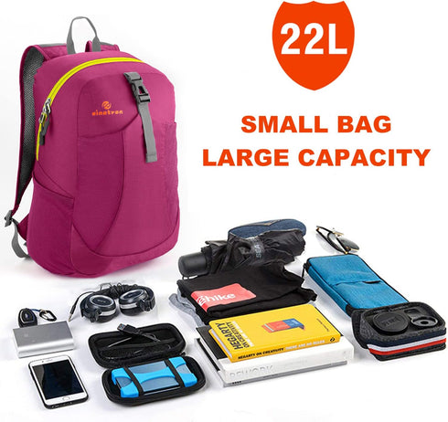 sinotron 22L Lightweight Packable Hiking Backpack, Small Day Pack for Women Men Travel Camping Vacation