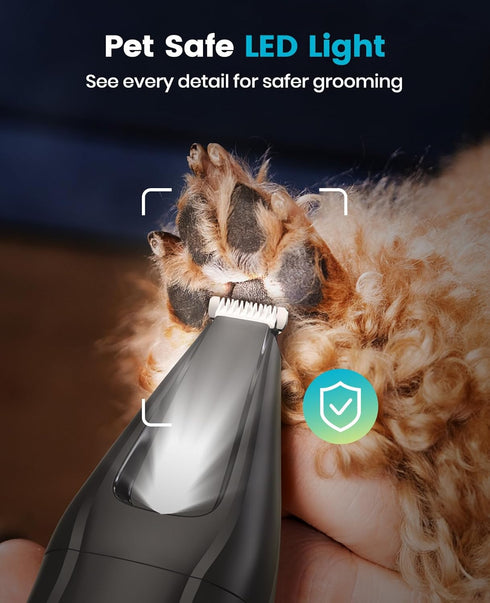 Trimmer 2 1, 2000mAh Trimmer oneisall LED Light Dog Clippers, Cordless Dog Grooming Kit in Pet Grooming Clippers Paw