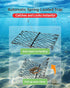 MEOU 2 Pack Castable Crab Trap Hawk Foldable Crabjaw with Crab Gauge and Bait Clip