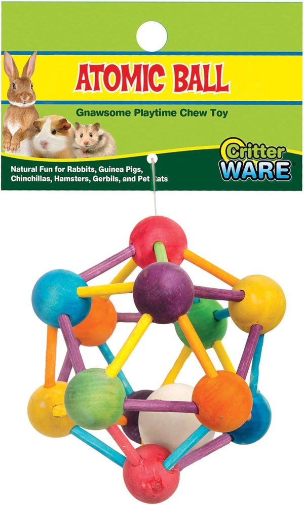 Ware Atomic Ball Wood Chew Toy for Small Animals, Large
