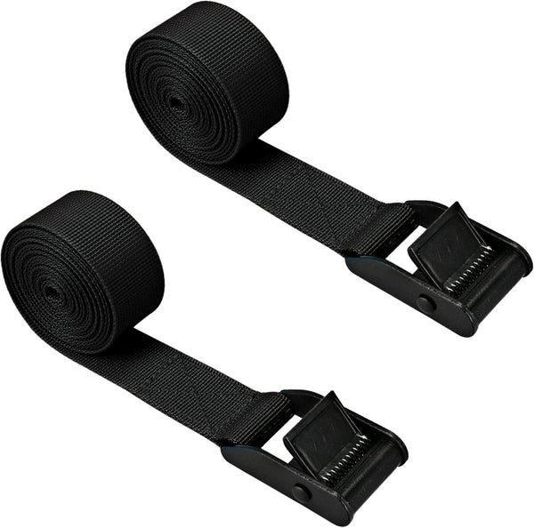 Premium Lashing Strap Short 1" x 6.5 ft, Heavy Duty Cam Buckle Tie Down Straps for Motorcycle, Cargo, Trailer
