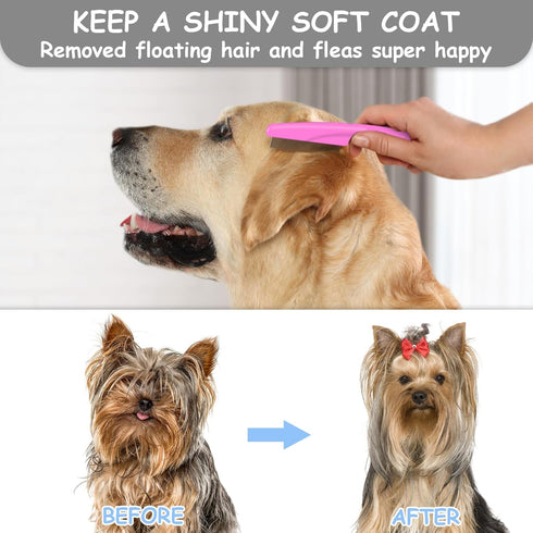 GUBCUB 7 Pack Pets Grooming Brush Comb Kit,Double-Side Deshedding Dematting Dog Brush,Undercoat Rake for Dogs