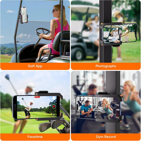 Aourxiv N52 4.5-7" Magnetic Golf Cart Phone Holder, Powerful Magnet Base, Fits EZGO, Club Car, Yamaha, Icon, Compatible