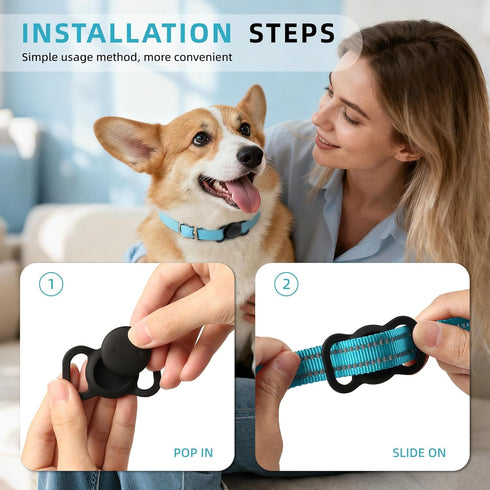 1 Pack Android GPS Dog Collar, Mini Dog GPS Tracker, Smart Pet Activity Tracker, No Subscription, GPS Cat Collar