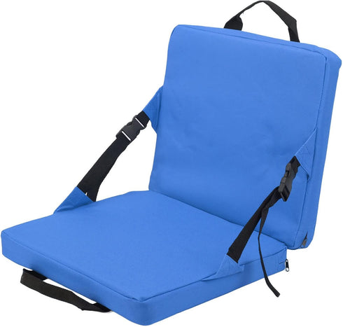 VBESTLIFE Outdoor Foldable Chair Square Chair Cushion Stadium Mat with Backrest Sand