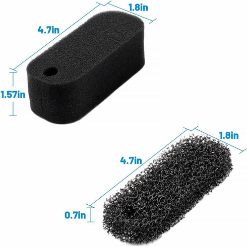 hygger 12 Pack Replacement Aquarium Filter Sponge - 6 Coarse & 6 Fine Pads for HG979 Turtle Filter