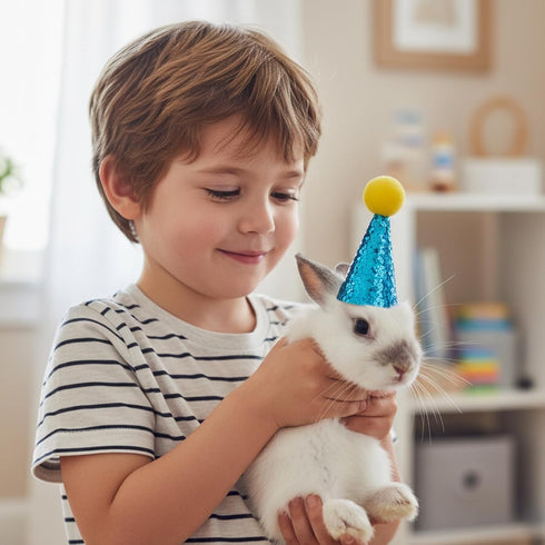 ZHLKHIOP 12PCS 2.36inch Set Stuffed Animal Party Hats, Mini Birthday Hats for Stuffed Animals, Dog Party Hat with Pom
