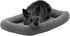 Furhaven Dog Bed for Extra Small Dogs & Indoor Cats, 100% Washable Sherpa Fleece Bolster Crate Pad - Gray, Extra Small