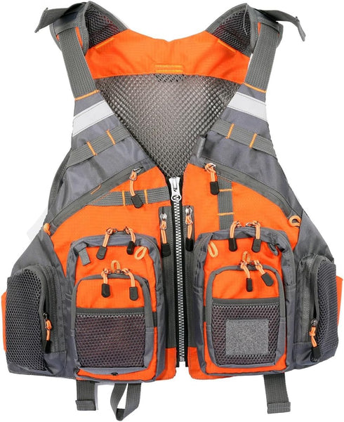 Multifunctional Kayak Life Jackets for Adults, Fishing, Multi Pocket Portable Detachable Clothing with Breathable