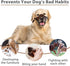 BARKLESS Leather Dog Muzzle, Soft Secure Anti-Barking Muzzle for Medium Dogs, Breathable and Adjustable