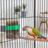 Hypeety Automatic Parrot Water Feeder, Clear No Mess Dispenser for Budgies, Cockatiels, and Lovebirds (Green & 1pc)