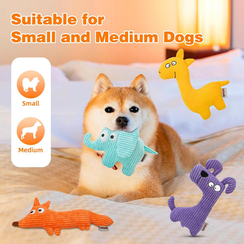 Squeaky Dog Toys, Cute Plush Toy for Indoor Play, Interactive Non-Shedding Material for Small and Medium Dogs