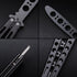 Grand Way Butterfly Trainer, Balisong Trainer for Practice, Black Dull Trick Butterfly Knives