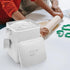 TOPPERFUN Iron Airtight Storage Bucket with Lid White Dry Food Container for Kitchen Flour Canister Suitable for Pantry