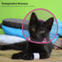 Cat Cone Collar, Recovery Elizabethan E-Collar for Kitten Puppy Dog, Clear Soft Neck, Not Block Vision, M in Rose