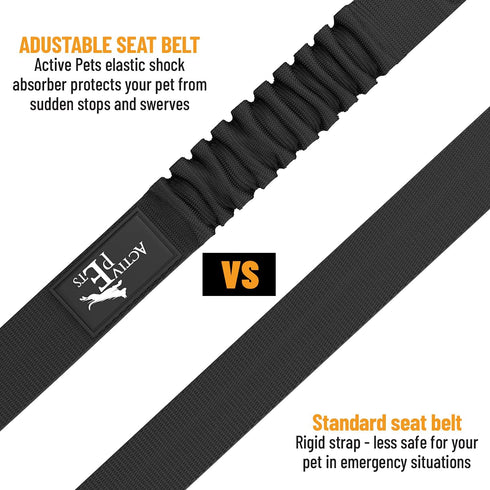 Active Pets Dog Seatbelt, Adjustable Safety Dog Seat Car Harness, Durable Dog Seatbelts for Cars for Large, Medium, &