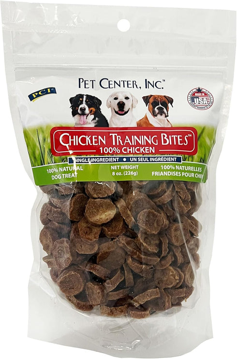 Pet Center, Inc Chicken Training Bites for Dogs - 100% Natural, Premium Quality, Single Ingredient, 8 oz