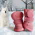 payanwin Anti-Slip Dog Boots Paw Protector, Winter Warm Skidproof Sneakers for Small Dogs (#1, Pink)