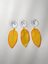3 Pcs Artificial Plant Leaf Betta Hammock - Fish Rest Bed for Aquariums (Yellow)