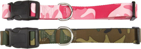 Casual Canine Camo Dog Collar, 6-10 Inch, Pink
