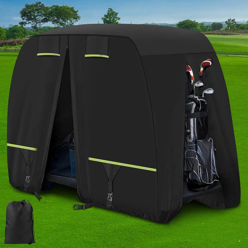 Golf Cart Cover Fits EZGO, Club Car, Yamaha Most 4 Passenger/2 Passenger, Upgrade Reflective Strips, All Weather
