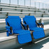 GREEN PARTY Stadium Seat for Bleachers Portable Outdoor Floor Folding Stadium Chair with Armrest, Back Support, Cup
