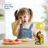 12oz Sweet Nature Enthusiast Kids Water Bottle Yellow Illustration of a chipmunk with flowers, warm colors Outdoor