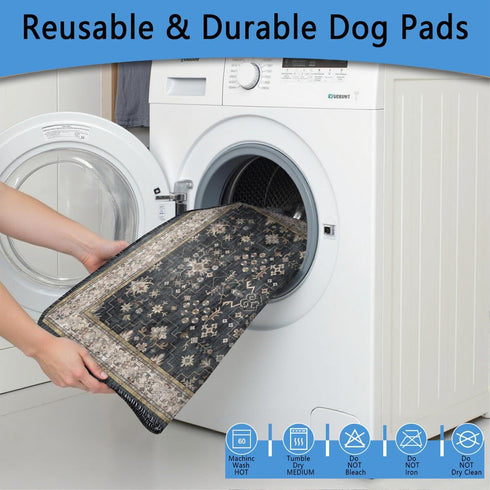 Usnfhcaw 72x72 Washable Pee Pads for Dogs, Absorbent Reusable Puppy Pads Waterproof, Leakproof & Non-Slip Whelping Pad