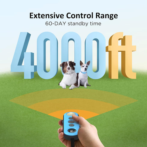 PATPET Shock Collar for Dogs, 10-120lbs, 4000ft Rechargeable IPX7 Waterproof Training Collar with Remote for 2 Dogs