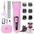 Dog Clippers for Grooming, Low Noise Electric Trimmer, 3-Speed & LCD Dog Grooming Kit