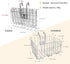HOMEE Folding Rear Bike Basket - Wire Mesh Fold-Up Detachable Front Bag for Mountain Bike Accessories Cargo Rack