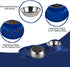Dog Bowls, 2 Stainless Steel Bowls for Pet Water and Food, Non Spill Skid Resistant Silicone Mat