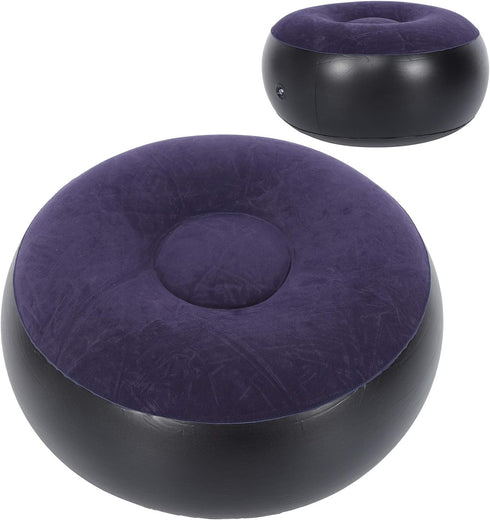 BHDD Foldable Inflatable Stool, Portable Round Air Chair Outdoor Camping Chair Footrest Cushion, with Durable