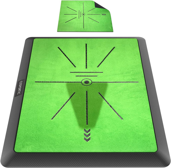 Golf Hitting Mat | Training Mat for Swing Path Feedback, Extra Replaceable Practice Mat 16"x12"