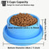 2pcs Colorful Plastic Round Dog Bowls, No Spill Water Food Feeder Dish for Cats and Puppies