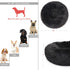 Washable Calming Dog Bed for Medium Dogs, 28 Inch Black Fluffy Anti-Anxiety Faux Fur Round Pet Bed
