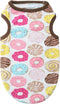 Small Dog Shirt, Cute Puppy Cat T-Shirt, Soft Cotton Sleeveless Tee for Small Dogs Cats, Summer Doggy Vest (Coffee