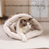 Cozy Cat Bed Cave Sleeping Bag, Pet Mat Warming Pad Sack for Cats and Small Dog,Burrowing Soft Comfortable Bed(