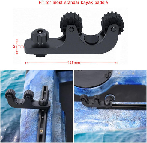 Kayak Paddle Holder Rail Bracket, Standard Paddle Holder, Kayak Track Mount Accessories, Fishing Rod Holder, Rubber Boat