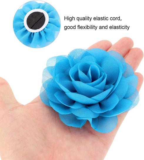 WILLBOND 26 Pcs Multicolor Dog Collar Flowers, 5 cm Pet Charms Bow Tie for Cat Puppy Dog Grooming Accessories